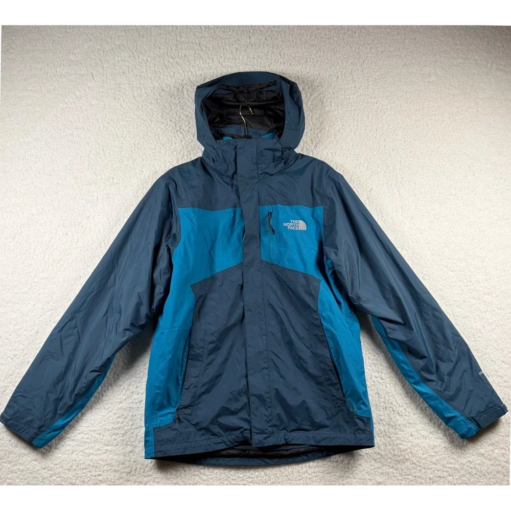 The North Face Atlas Triclimate Jacket Mens S Blue 3 in 1 Waterproof Fleece